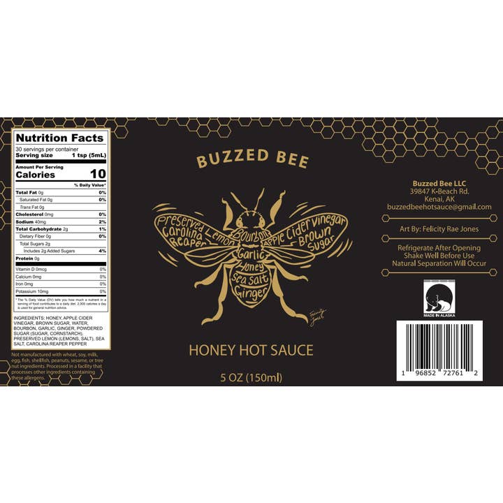 Buzzed Bee Hot Sauce - Wholesale Hot Sauce - Buzzed Bee Honey Hot Sauce1