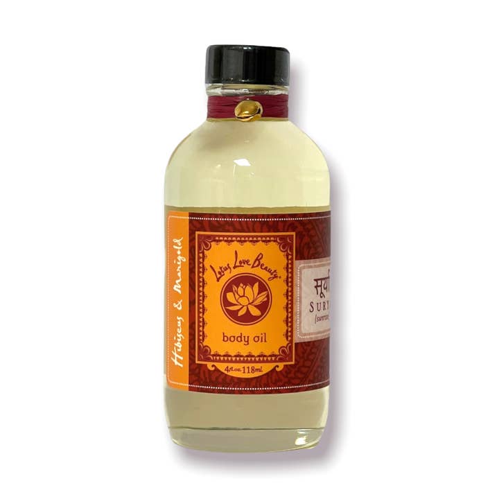 4oz Bath and Body Oil - Hibiscus & Marigold for wholesale by Lotus Love Beauty
