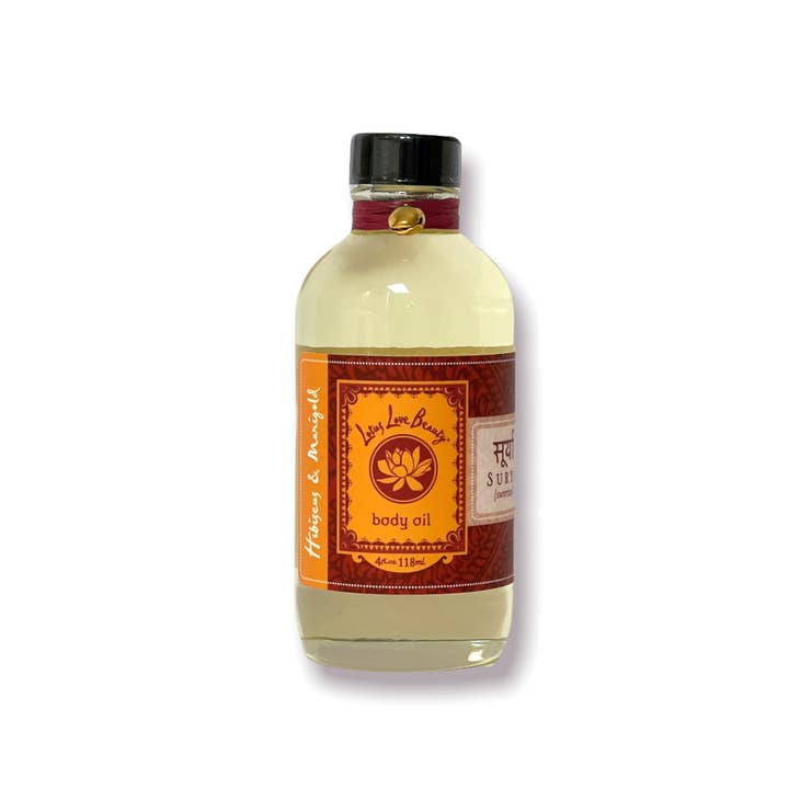 4oz Bath and Body Oil - Hibiscus & Marigold for wholesale by Lotus Love Beauty