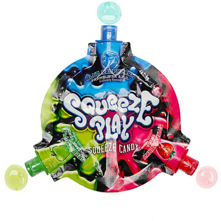 Candy Barn Express - Wholesale Hard Candy - Squeeze Play Squeeze Candy - 3 Flavors - 12 Ct Display