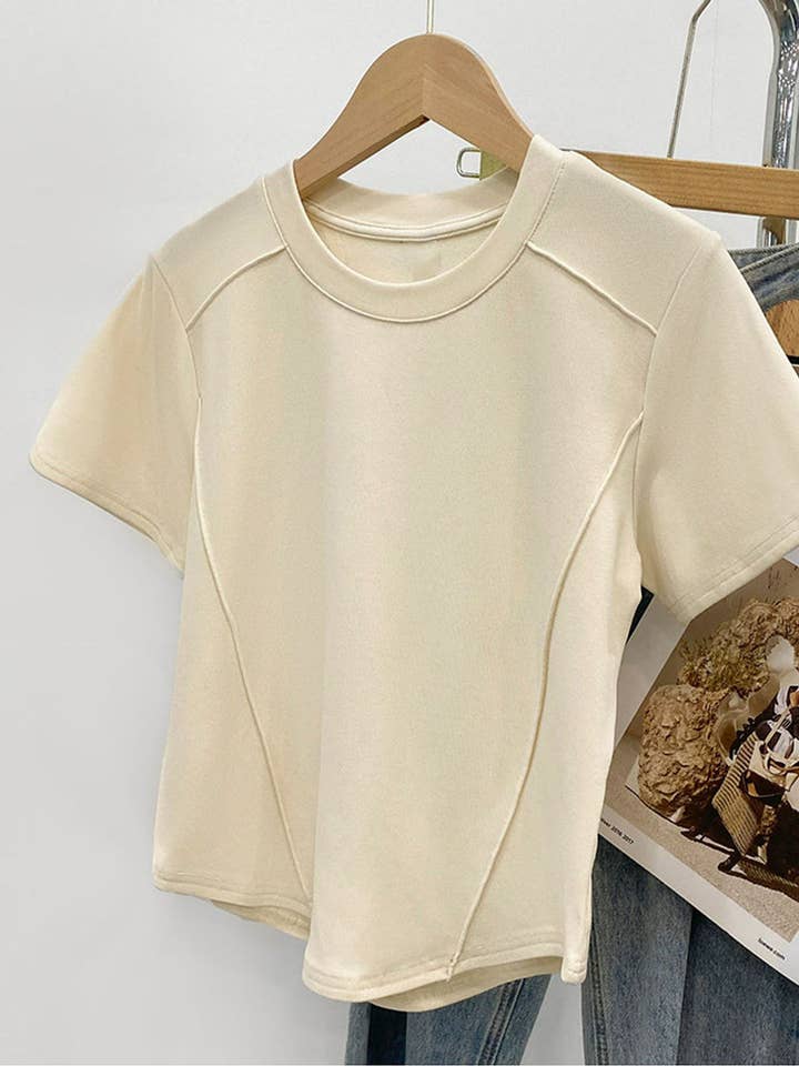 DE VAVE - Wholesale T-Shirt - Women's - Solid Crew Neck T-Shirt