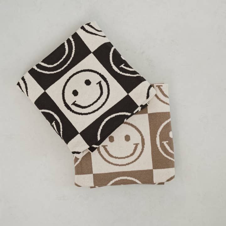 Atlas Grey - Wholesale Bedding Blanket - Kids & Baby - Smiley Knit Blanket6