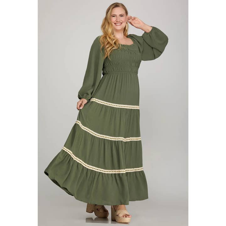 PLUS WOVEN MAXI DRESS for wholesale by STYLE USA