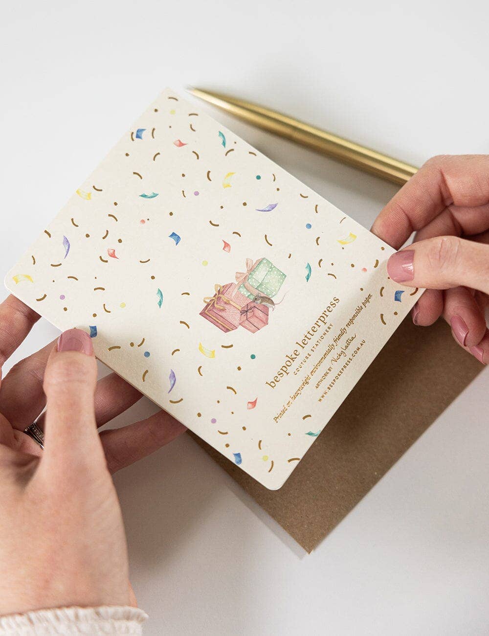 Bespoke Letterpress – postal de parabéns por atacado – Celebrações de Aniversário Feliz9