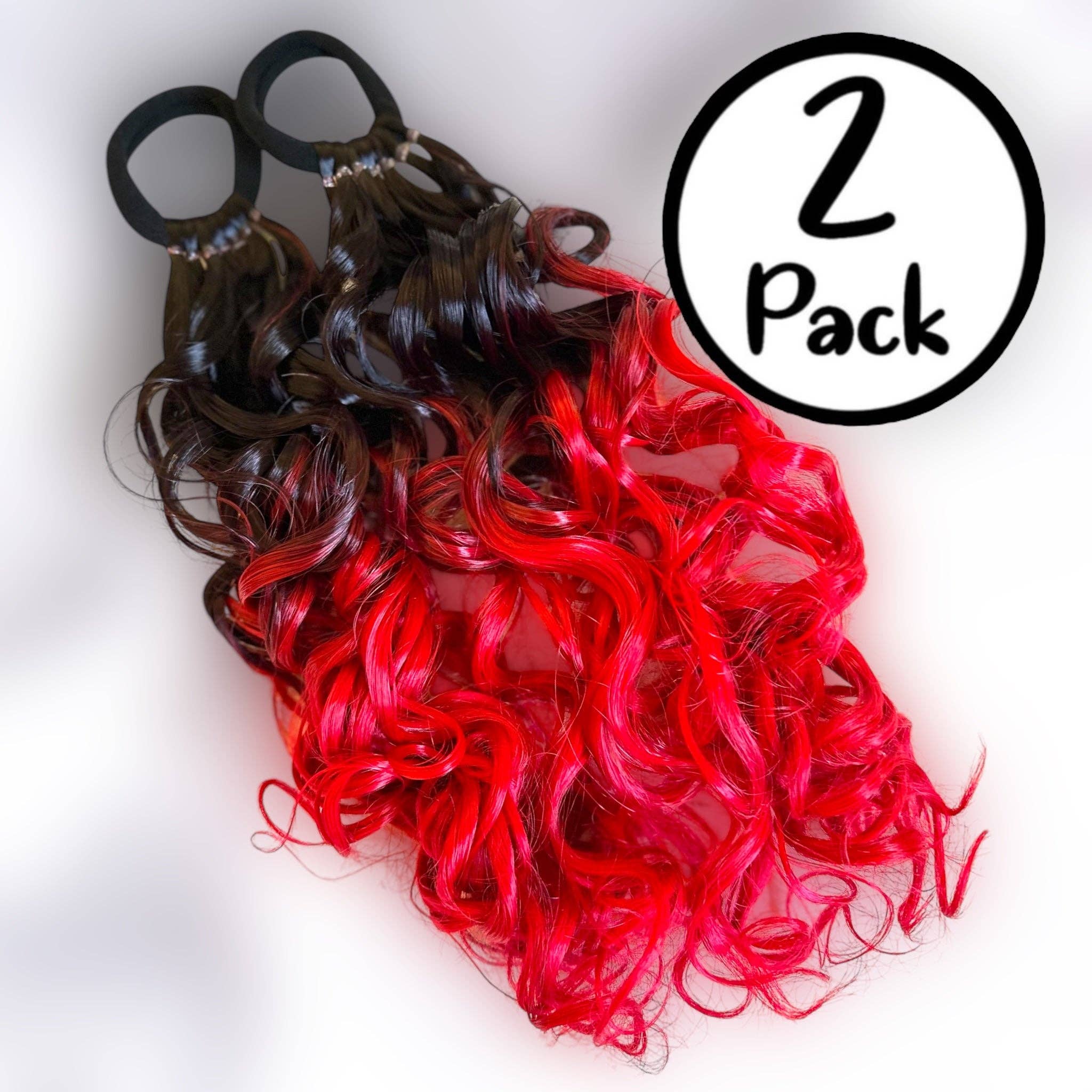 Magic Manes – Großhandel Extensions – Brünett/Leuchtend Rot 20” Zauberponys0