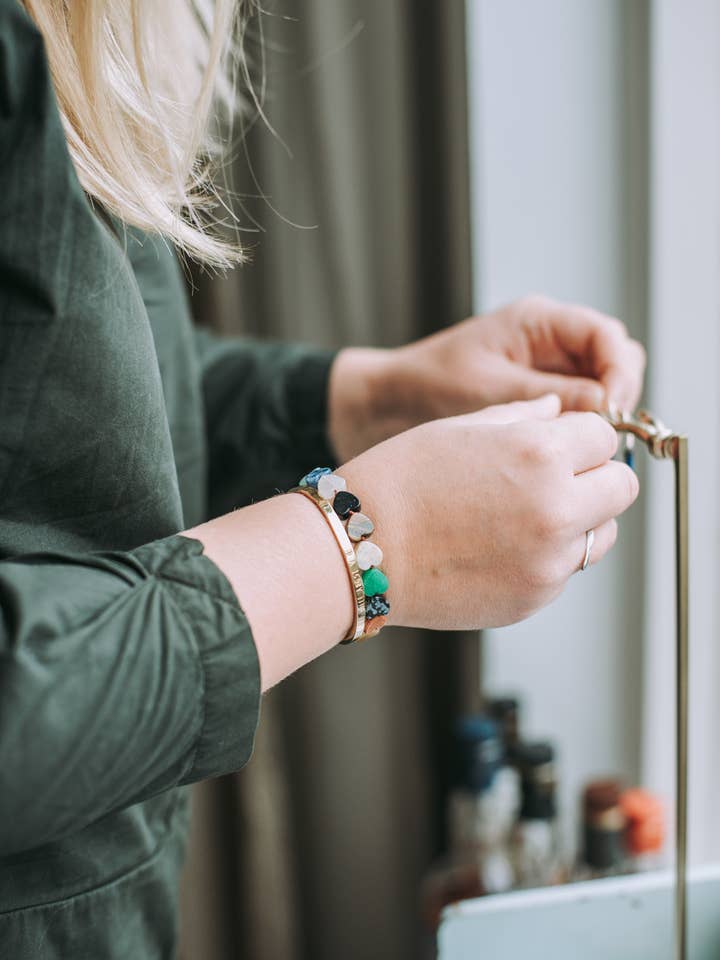 Bert Bracelet Heart Gemstone Mix for wholesale by Bert Sieraden