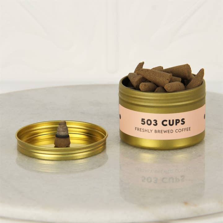 503 Cups Coffee Scented Incense Cones for wholesale by Charleston & Harlow Candle Co.