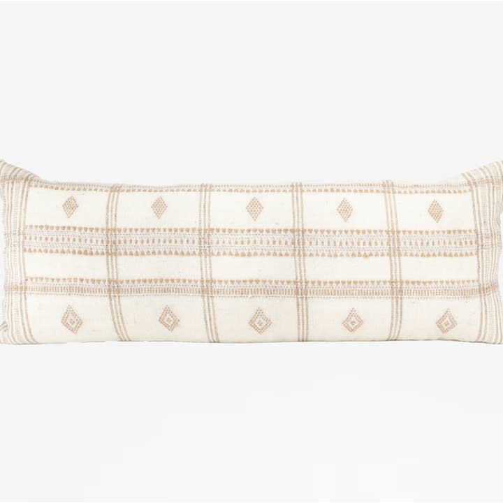 Lolita - Lång ländryggen elfenben och solbrun indisk ull kuddöverdrag för wholesale av Heddle & Lamm