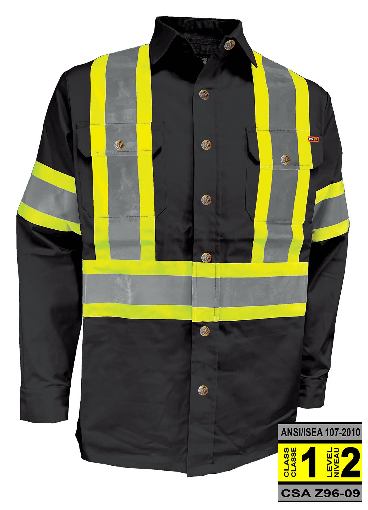 Black OR® MAEL, Hi-Vis Tape Safety Long Sleeve Shirt for wholesale on Faire