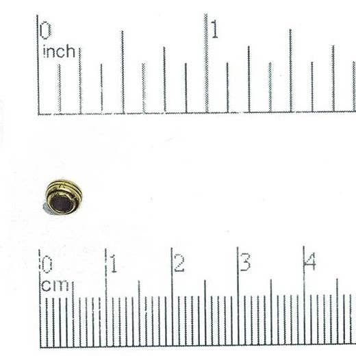 4.5mm Thick Lined Ring Bead - Made of Gold-Plated Pewter - Sold Individually - CBS10000 for wholesale by Continental Beads