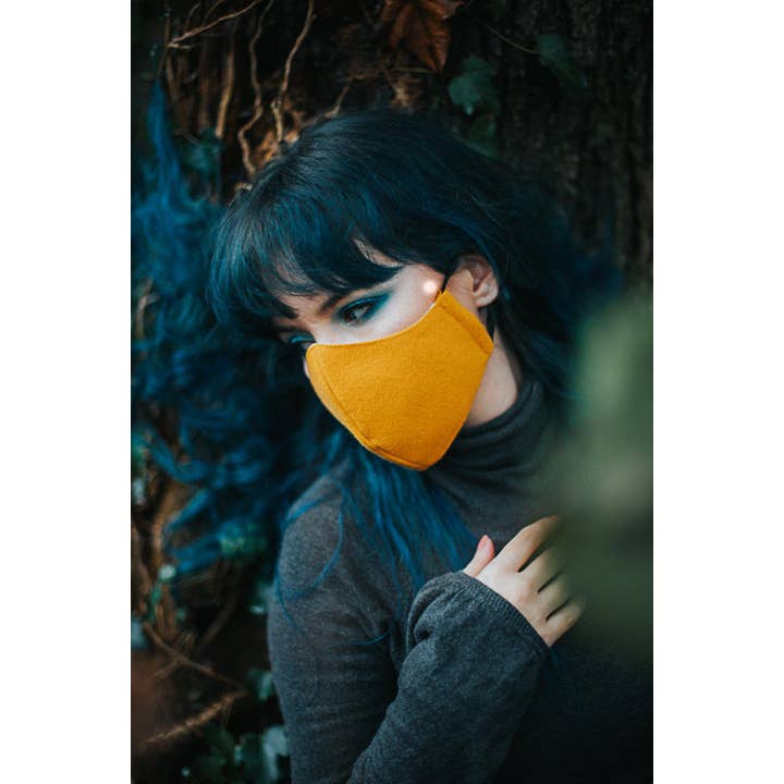 Costurero Real - Wholesale Protective Face Mask/Shield - Face Mask Yellow Fabric pocket filter washable reusable2