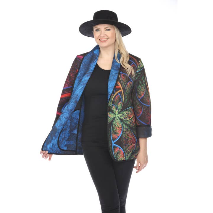 Long Jacket Neon Blue for wholesale by Fenya V.