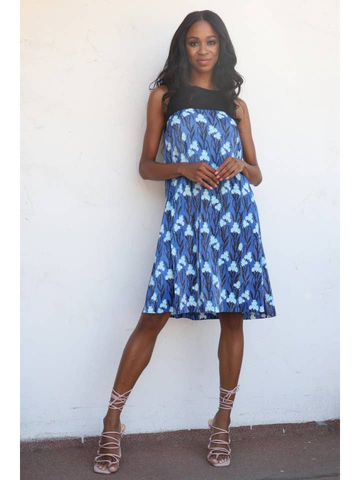 Eva Franco - Wholesale Dress - Women's - Abbey Dress - Blue Iris