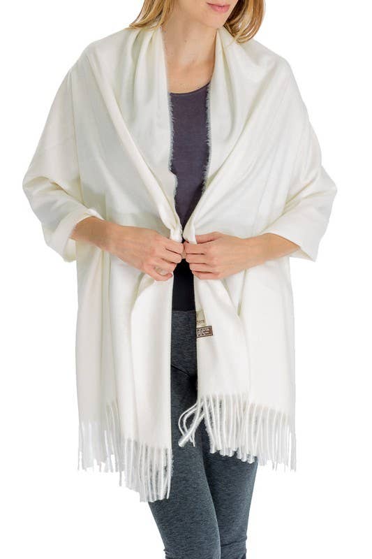 Cap Zone - Wholesale Sjaal - Dames - Oversized sjaal en omslagdoek van echt ongeverfde wol en sky cashmere26