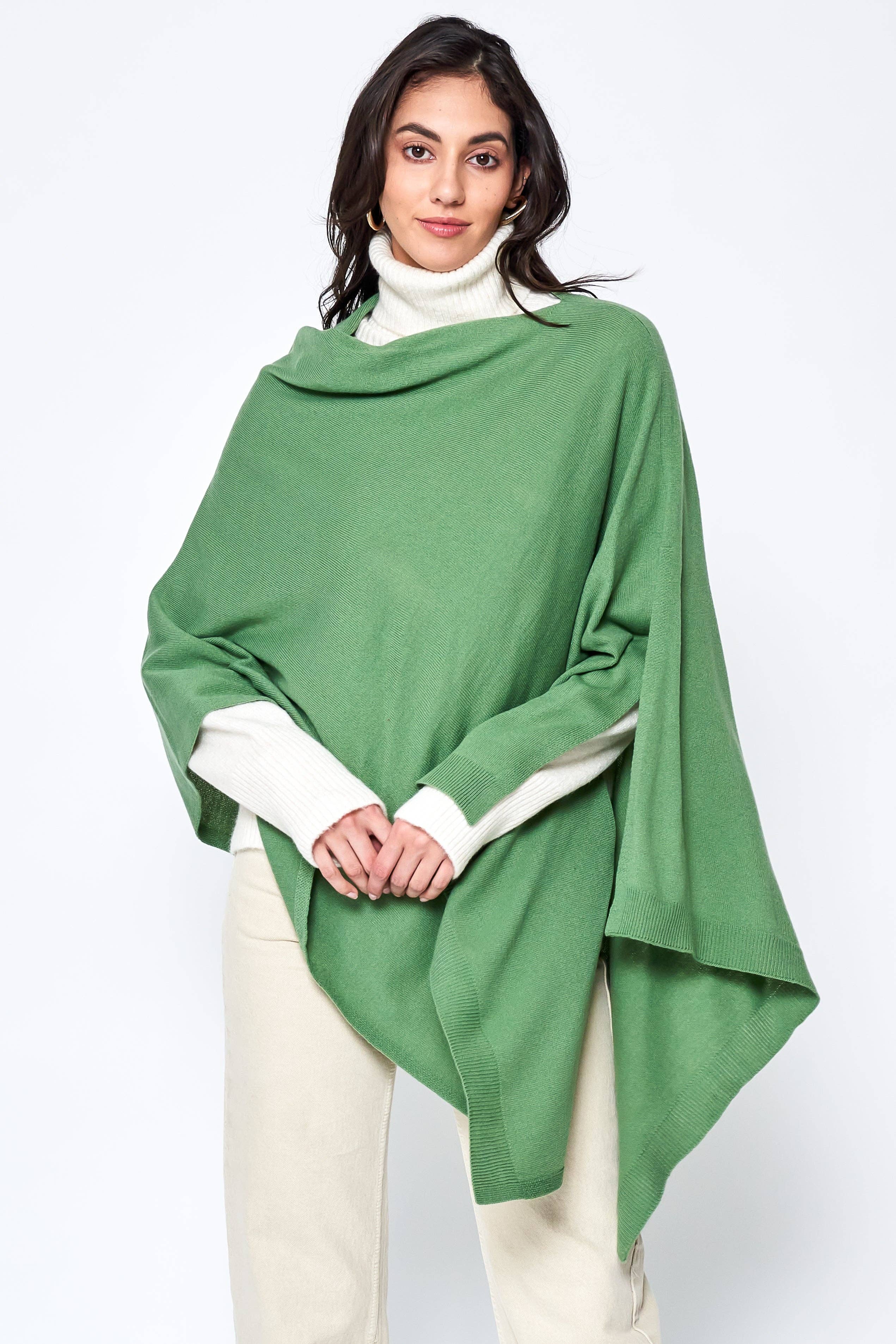 Do Everything In Love® - Wholesale Poncho - Women's - Solid Scarf Poncho3