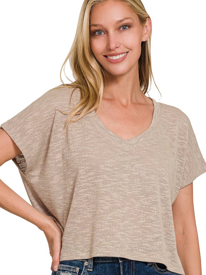 "....Drop Shoulder Light weight Slub Sweater for wholesale by 42POPS