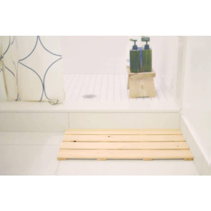 IPPINKA Made in Japan - Wholesale Bath Mat - Hinoki Bath Mat - Flat Top (M, L) quick dry, natural scent4