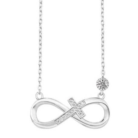 Collar con cruz y símbolo de infinito para venta al por mayor de CLANDELA