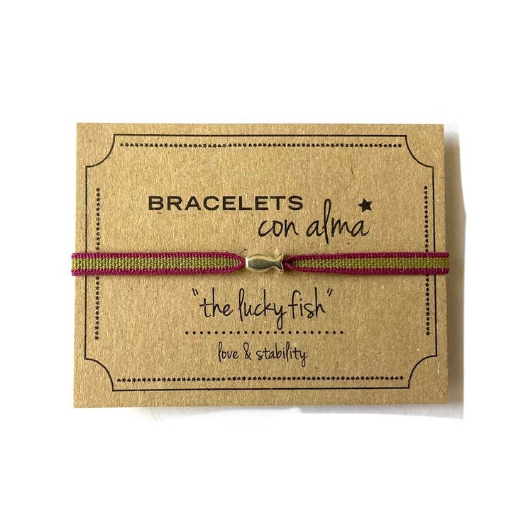 Baño plata Pulsera elástica - The lucky fish · Amor & Estabilidad de venta al por mayor en Faire