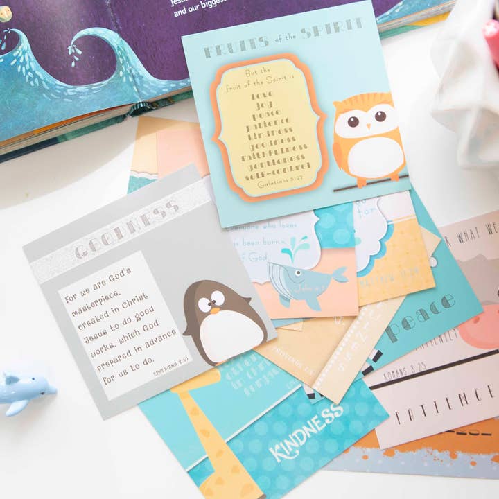 Chosen & Cherished - Wholesale Learning Cards - Kids & Baby - Kids Verse Cards | Fruit of the Spirit Bible Verse Cards1