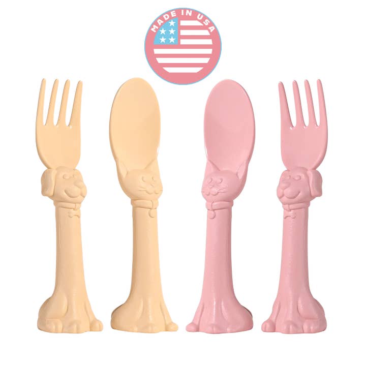 Spoon la la Toddler Utensils Set - 4 Pack Made in USA for wholesale by Spoon la la