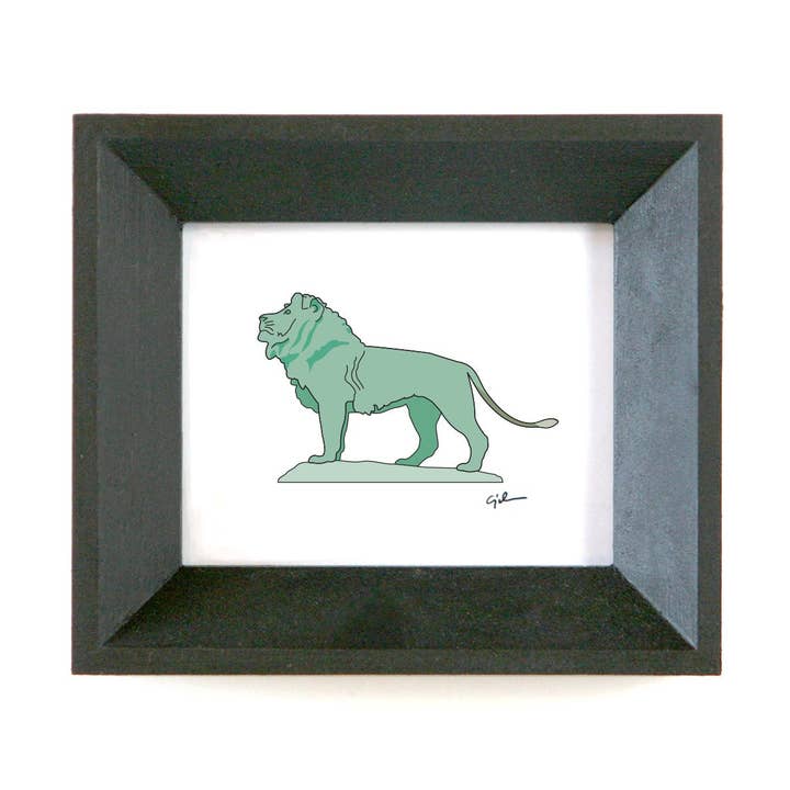 Art Institute of Chicago Lion Statue | IL Print for wholesale by United Goods