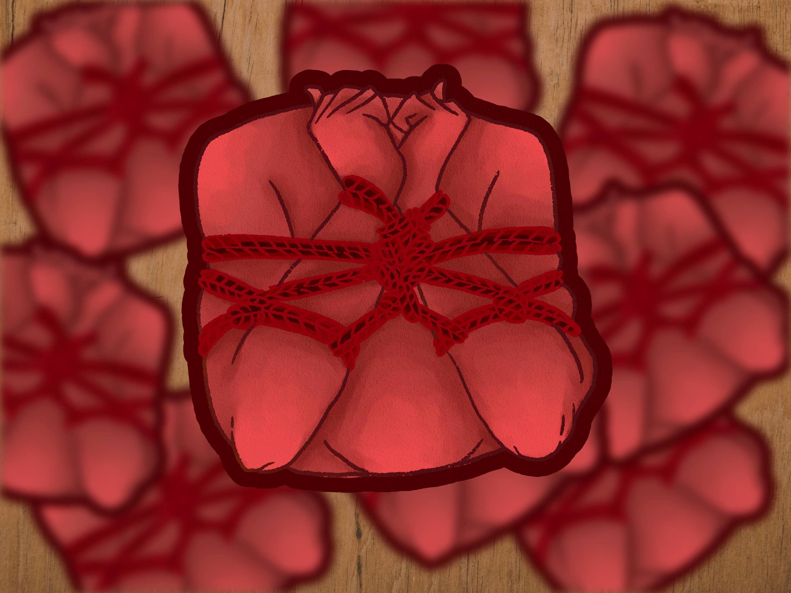 K.E. Antoloci - Wholesale Sticker - All Tied Up / Shibari Vinyl Sticker / Bondage / BDSM / Decal0