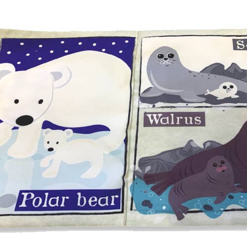 Jo & Nic's Crinkly Cloth Books - Wholesale Baby & Toddler Book (0-2) - Nursery Times Crinkly Newspaper - Arctic Animals1