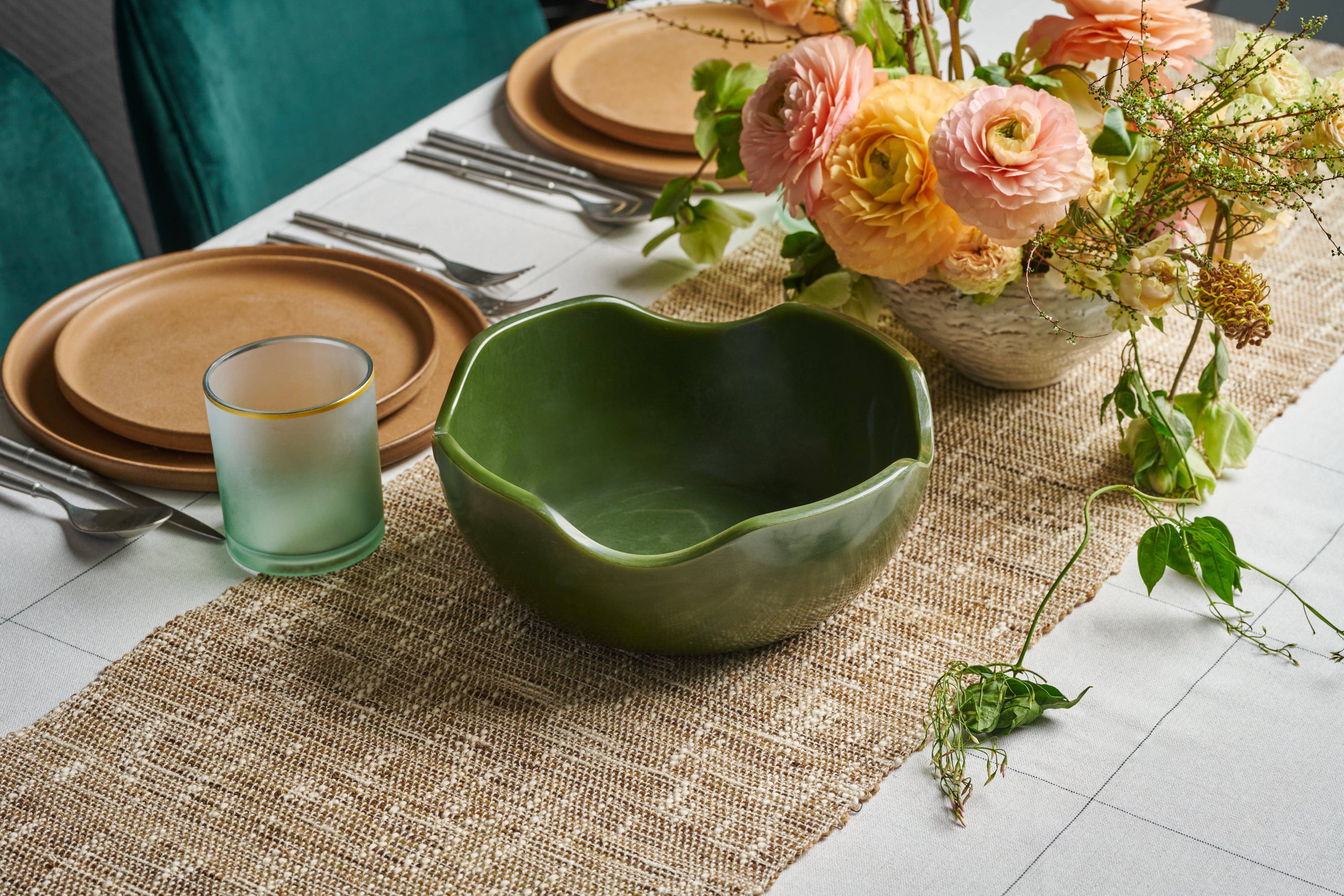 Lainy Home – Prato/tigela decorativa por atacado – Tigela Ondulada de Resina 10" X 4"7