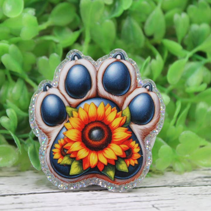 Sunflower Paw Print Phone Grip / Stand for wholesale by Hylidae Boutique