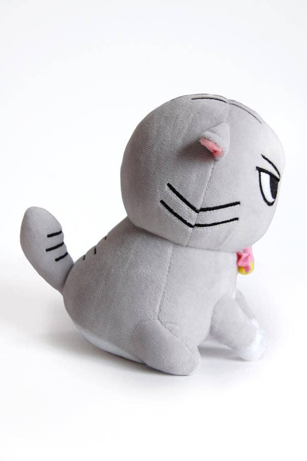 Floral Frolic - Vente Peluche – enfant et bébé - Peluche Angry Cat - Version Tabby grise1