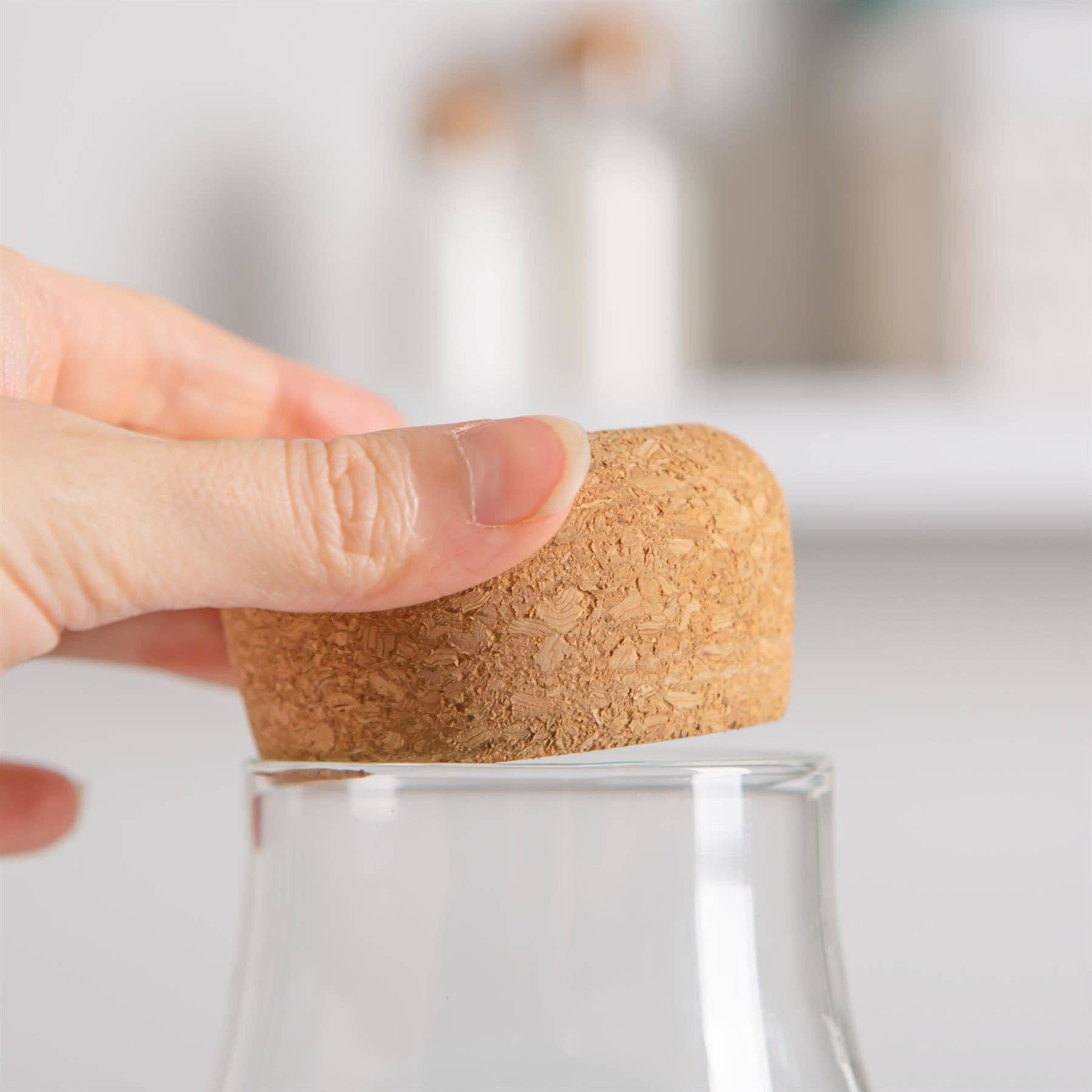 Rinkit Pty Ltd - Wholesale Jar - Glass Storage Bottle with Cork Lid - 720ml2