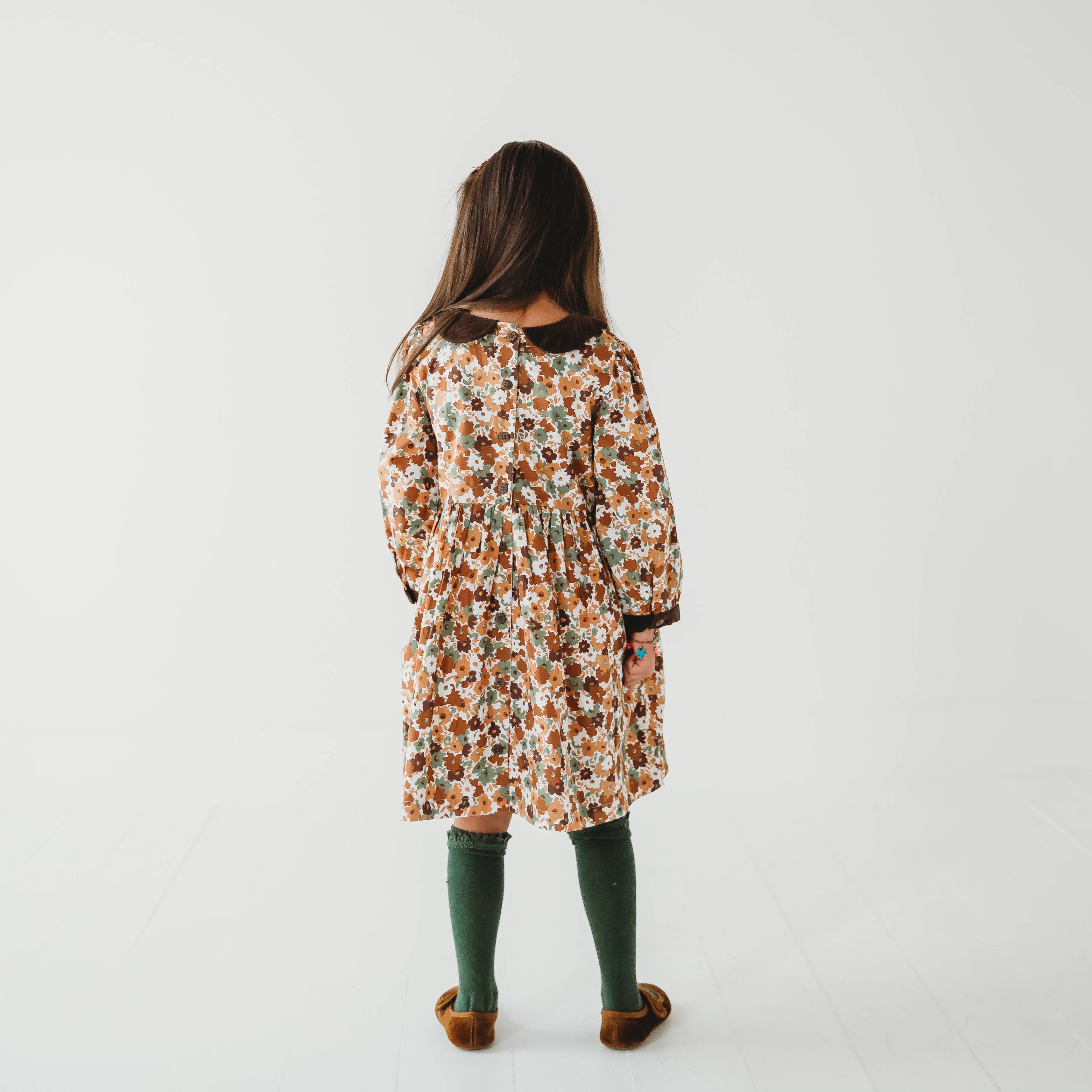 LARILI - Wholesale Dress - Kids - Brown Fall Smocked Dress2