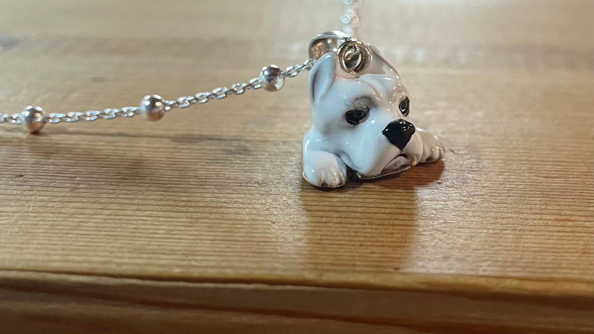 Gabbo Design – wholesale Pendant/charm necklace – Charms + Dogo Argentino Personalized Silver Necklace6