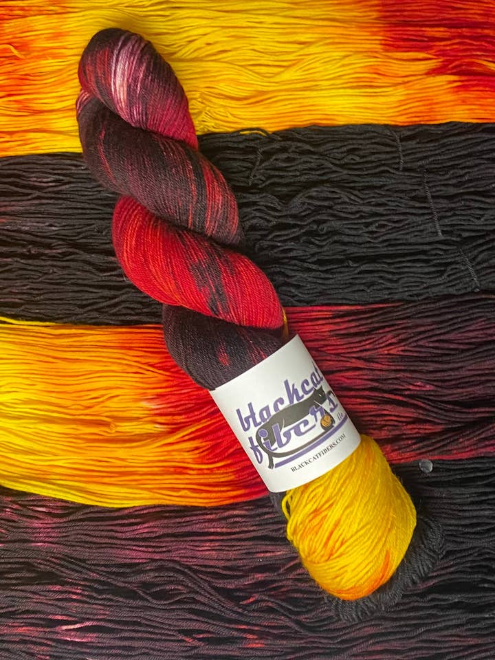Blood Moon- Nomad Sock for wholesale by Black Cat Fibers