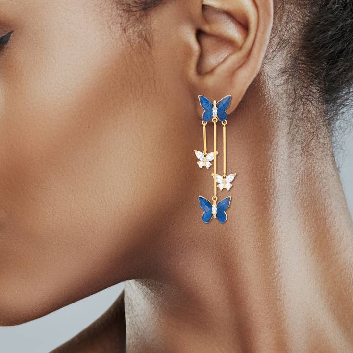 Eye Candy Los Angeles - Wholesale Dangle Earrings - Luisa Butterfly Dangle Earring
