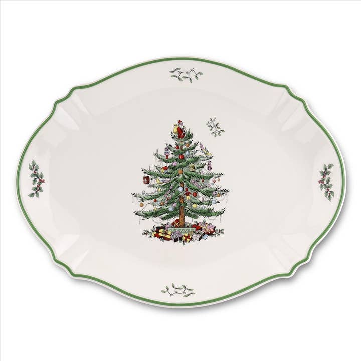 Spode Christmas Tree Oval Platter for wholesale by Portmeirion, Spode, Pimpernel, Nacthmann, Wrendale Designs