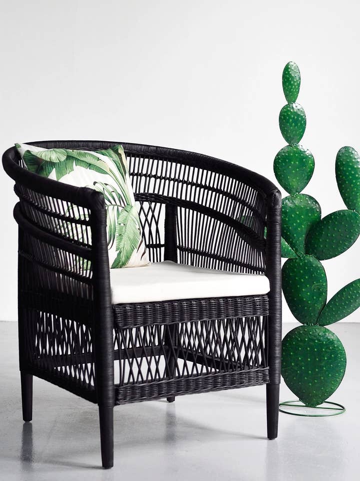 Moroccan Rattan Armchair Without Cushion for wholesale by BOIS BLANC HOME LTD