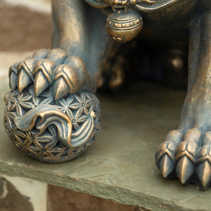 Zaer Ltd. International - Wholesale Decorative Figurine - 24.5" Tall Chinese Foo Dog Sentry Statues- 2PC/Set4