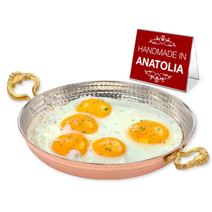 Hakan - Wholesale Pan - Hakan Copper Egg Pan for Cooking, Handmade Small Frying Pan27