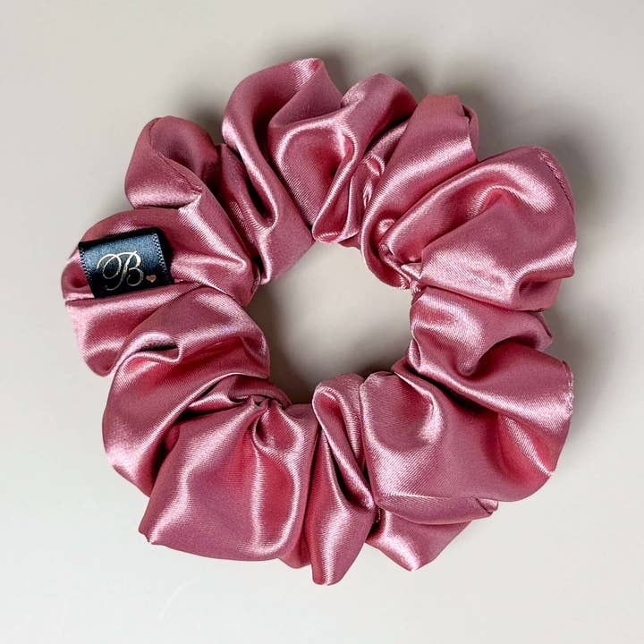 B. LUVV & CO. - Wholesale Scrunchie - Women's - Satin Scrunchie in Rose Gold
