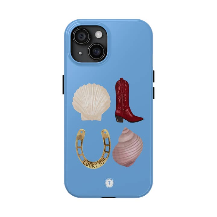 Light Blue Saltwater Cowgirl Fab 4 Phone Case for wholesale by Thursday’s Child Creative Studio