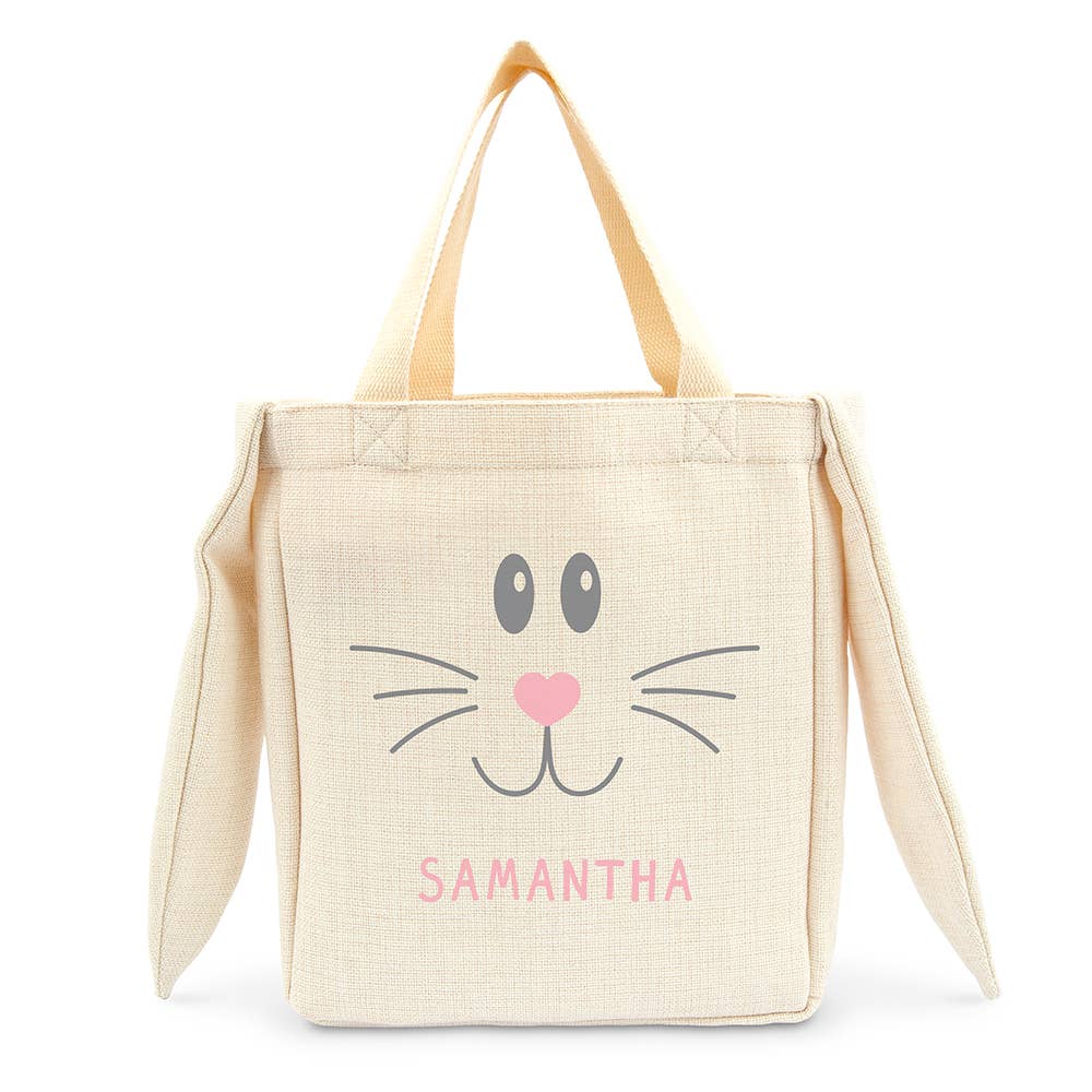 Weddingstar Inc. – wholesale Tote bag – Women's – Personalized Canvas Easter Bag With Bunny Ears - Bunny Face4
