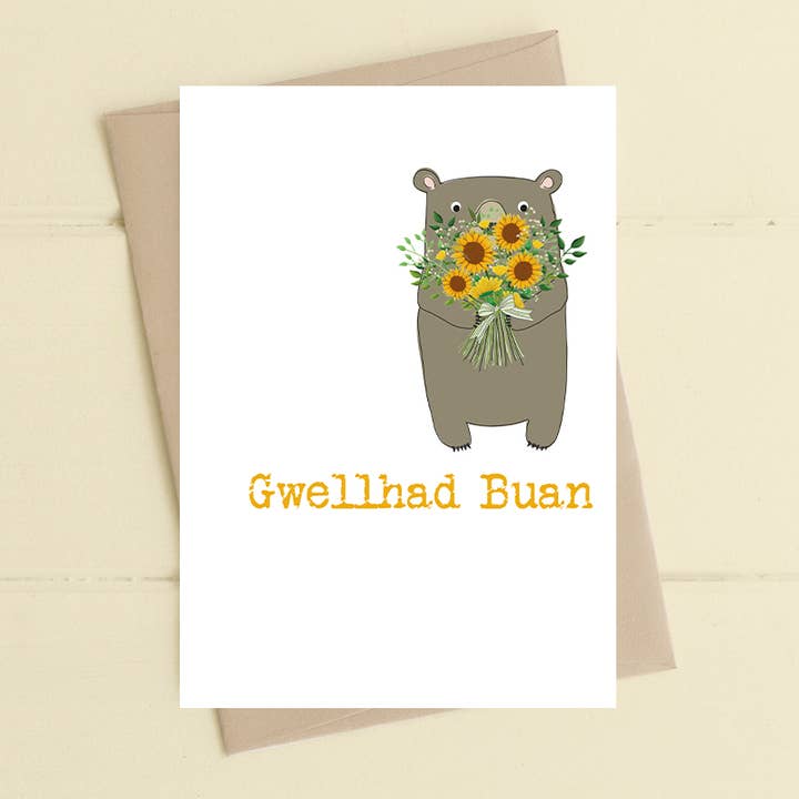 Welsh Card - Gwellhad Buan (Recuperação Rávida) 1 por atacado de Dandelion Stationery