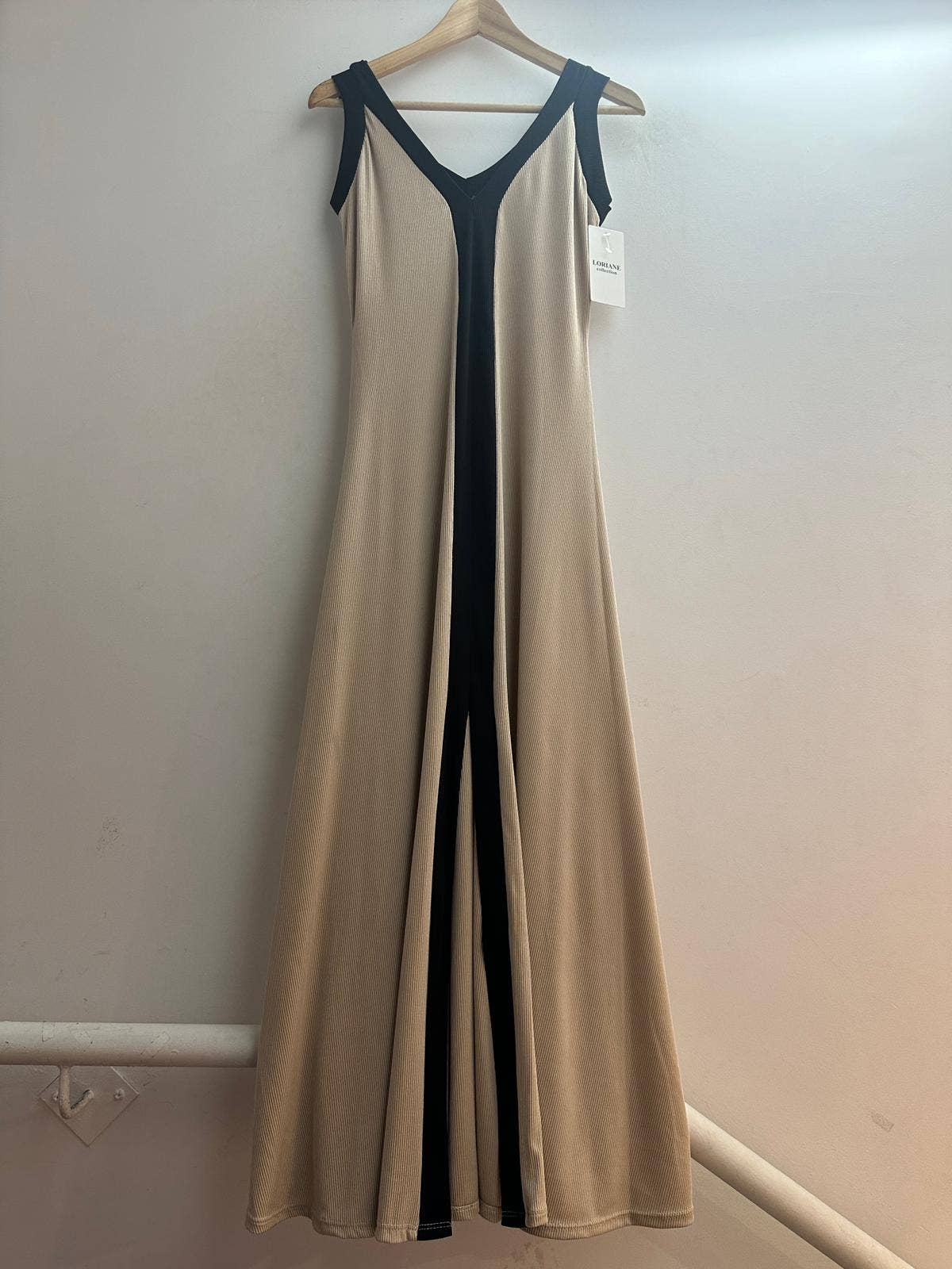 LORIANE - Vendita all'ingrosso Vestito - Donna - 9655 Abito lungo bicolore con spalline7