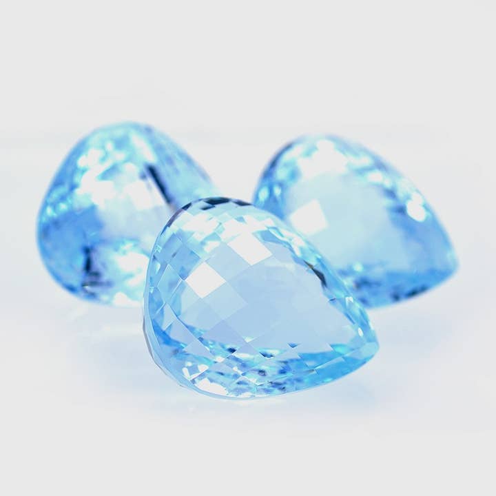 Topázio cortado pera de 1,10 ct com tabuleiro de xadrez por atacado de Naturjoya