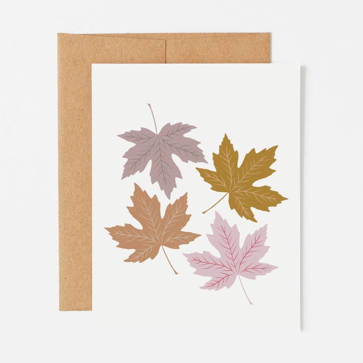 Maple Leaves Card for wholesale by Lucky Penny Goods