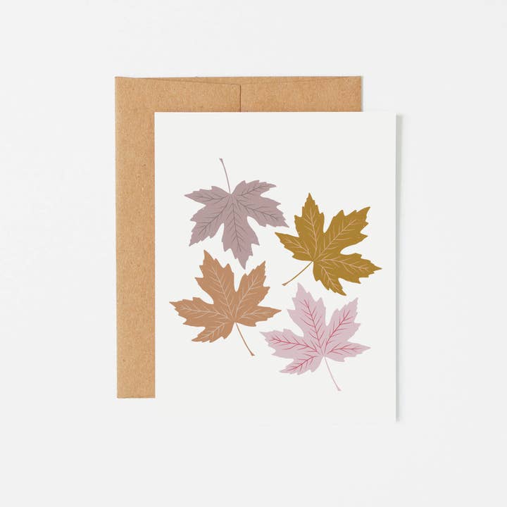 Maple Leaves Card for wholesale by Lucky Penny Goods
