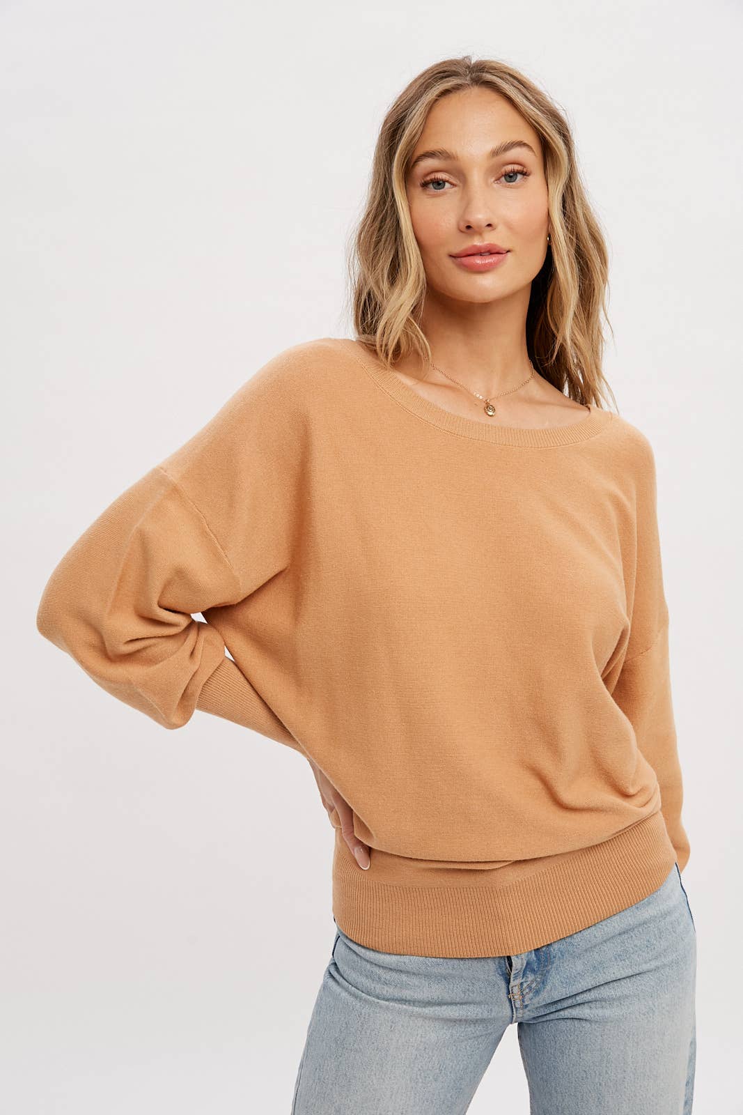 Bluivy - Wholesale Sweatshirt - Women's - BACKLESS BALLOON SLEEVES PULLOVER43
