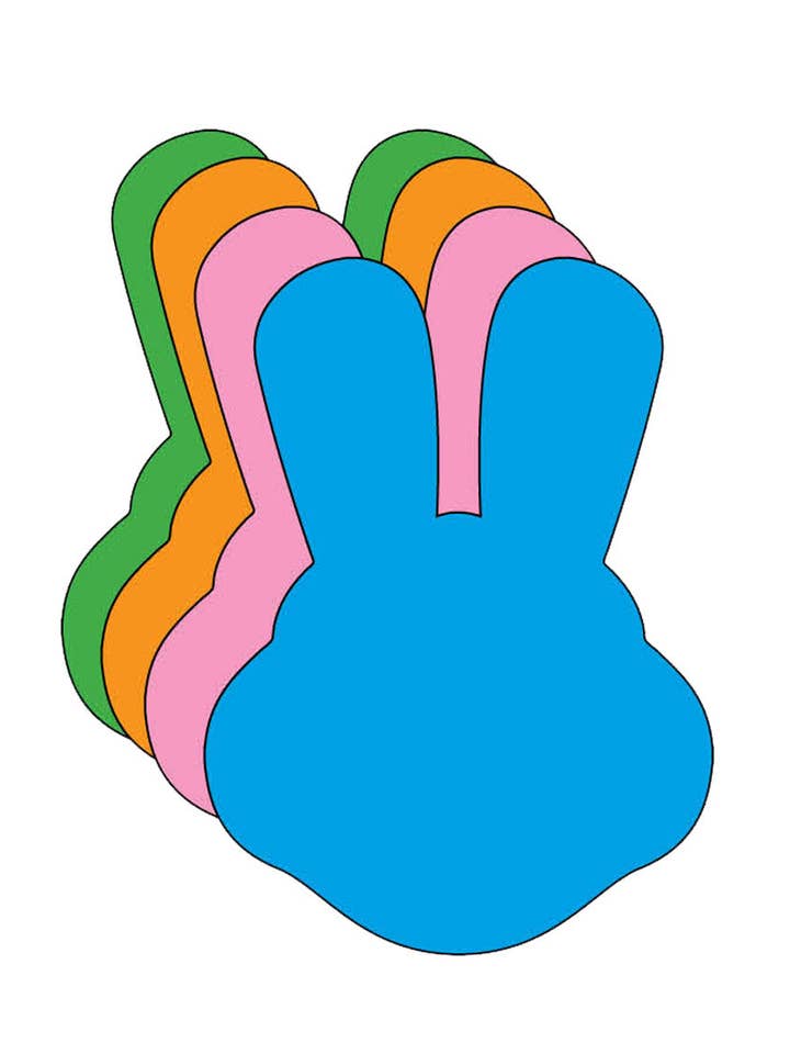 Kanin med öron blandade färg kreativa utskärningar- 5,5 ” för wholesale av Creative Shapes Etc.